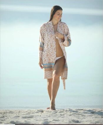 Peignoir Hammam Kimono ESLA - pour femme - design exclusif 2