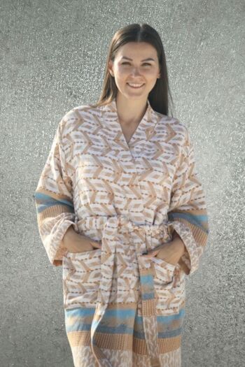 Peignoir Hammam Kimono ESLA - pour femme - design exclusif 1