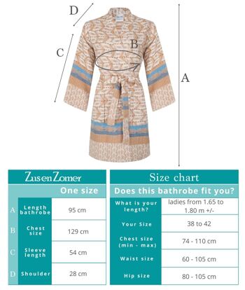 Peignoir Hammam Kimono ESLA - pour femme - design exclusif 8