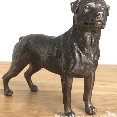 Beauchamp Bronze Rottweiler sculpture ornement figurine statue cadeau à collectionner