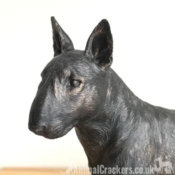 24cm English Bull Terrier ornement figurine décoration effet bronze foncé Dog Lover Gift 2