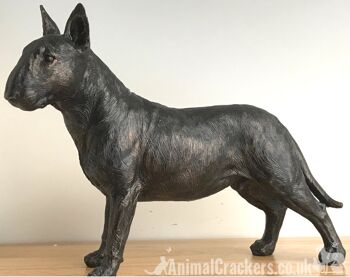 24cm English Bull Terrier ornement figurine décoration effet bronze foncé Dog Lover Gift 3