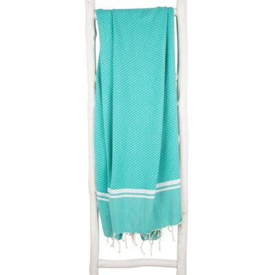 Fouta SOUSSE - 100x190 cm - pour homme et femme - Seagreen