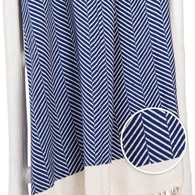 Hammam towel DILAN - 210 cm - Dark blue