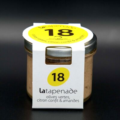 TAPENADE AUS GRÜNEN OLIVEN - CONFIT ZITRONE & MANDELN