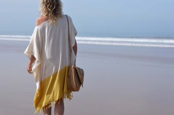 Robe de plage spéciale TIE-DYE - Coton bambou - Vert de mer 6