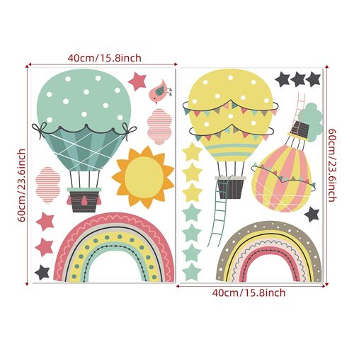 Rainbows and Hot air balloons Wall Stickers