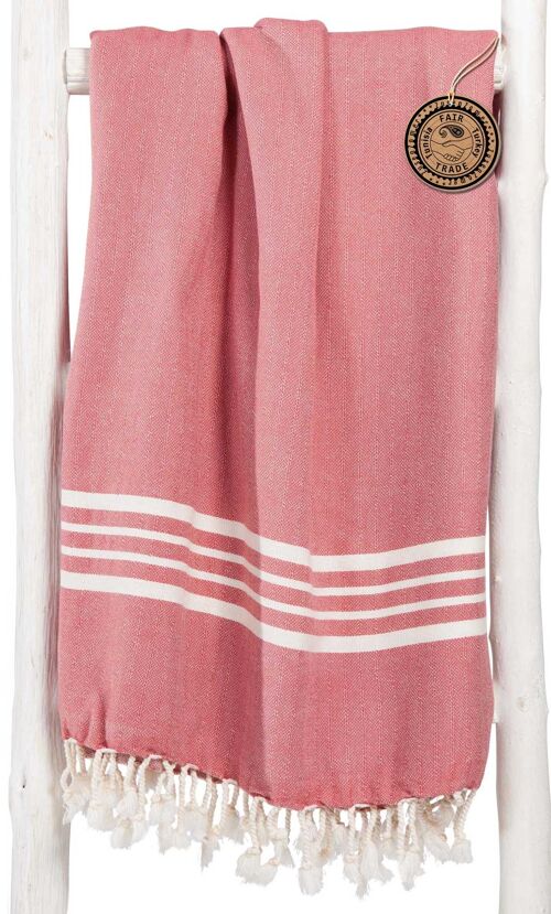 Hammam towel STORM XL - 160x220 cm - for the whole family - Pink red