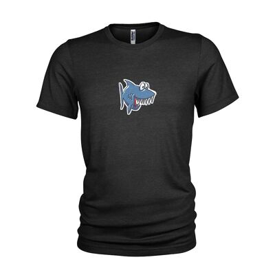 T-shirt blu Ray Mascelle giocattolo da donna - T-shirt subacquea blu squalo cartone animato (XXL)