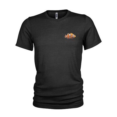 Clown Fish Logo Indian Ocean Scuba Diving T-shirt pour homme (petit, noir)