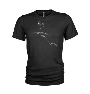 Baleine à bosse - Whale Song - T-shirt Gentle Giant Scuba Diving pour homme. (Petit) Noir