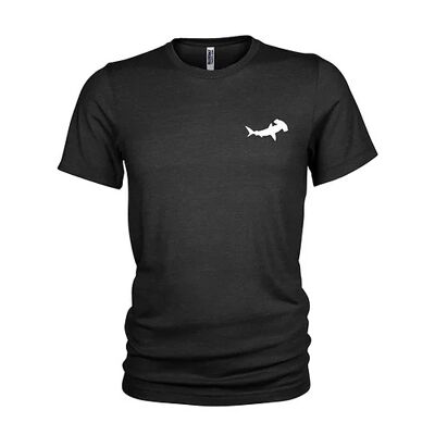 Logo de Hammerhead - Buceo - Camiseta para hombre inspirada en el tiburón favorito (pequeño, negro)