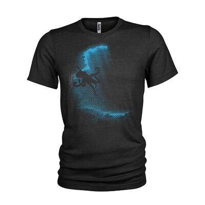 Pieuvre Géante Dans L'ombre - T-shirt De Plongée Sous-marine Fantastique Cool Homme Noir