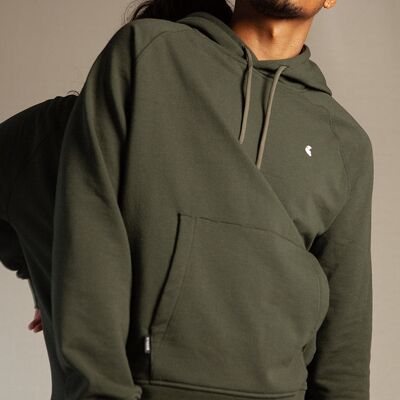 Sudadera con capucha verde selva