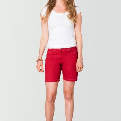 pantalones cortos rojos