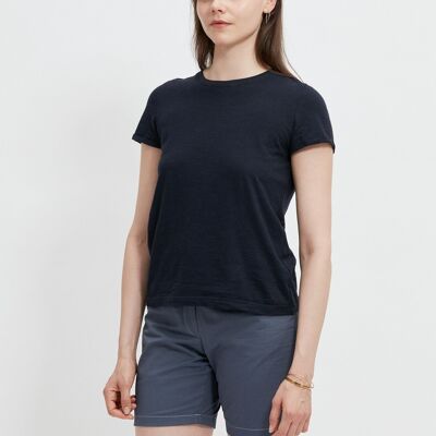 Midnight blue round-neck T-shirt