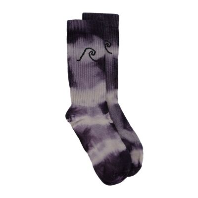 Chaussettes femme coton bio - Marinette Tie & Die Mauve