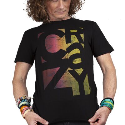 Camiseta Crazy unisex negra