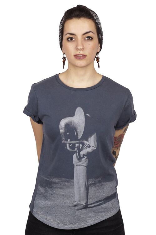 Heartcore T-shirt roll-up dames denim