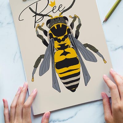 Carte postale Abeille - Queen Bee