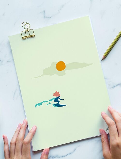 Carte postale Surf - Alice de Nice