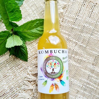 Artisanal kombucha green tea and peppermint juice 250ml