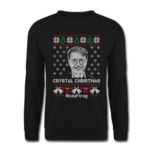 "Crystal Christmas" Pullover - Schwarz