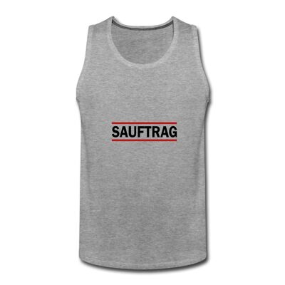 SAUFTRAG Tank Top hell - Grau meliert