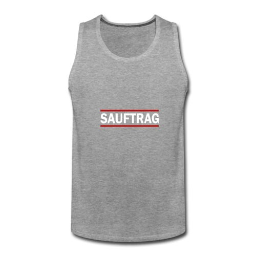 SAUFTRAG Tank Top dunkel - Grau meliert