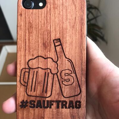 Coque de téléphone en bois véritable