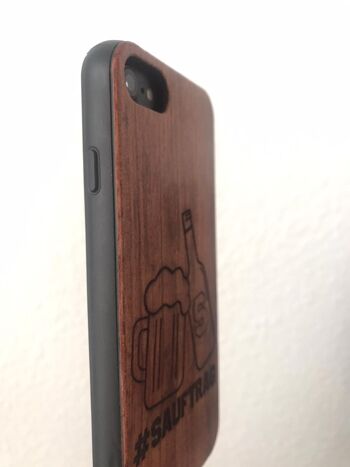 Coque de téléphone en bois véritable 2