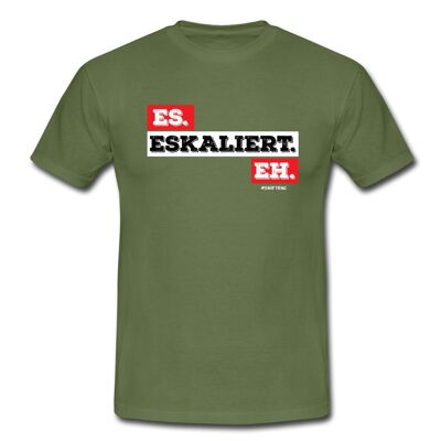 "It Escalates Eh" T-Shirtlitarian Green
