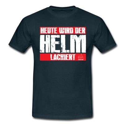 "Helm lackiert" T-Shirt - Navy
