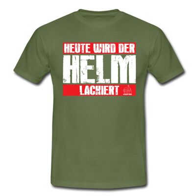 "Helm lackiert" T-Shirtilitärgrün