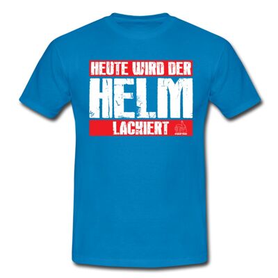"Helm lackiert" T-Shirt - Royalblau