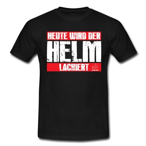 "Helm lackiert" T-Shirtchwarz