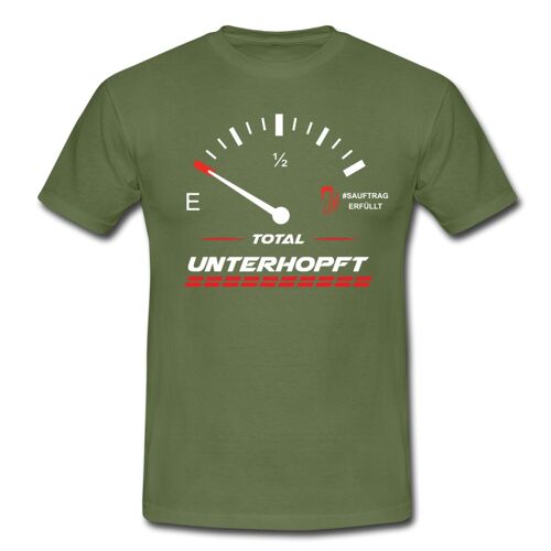 "Total Unterhopft" T-Shirtilitärgrün