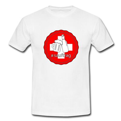 Sauftrag Schweiz T-Shirt - Weiß