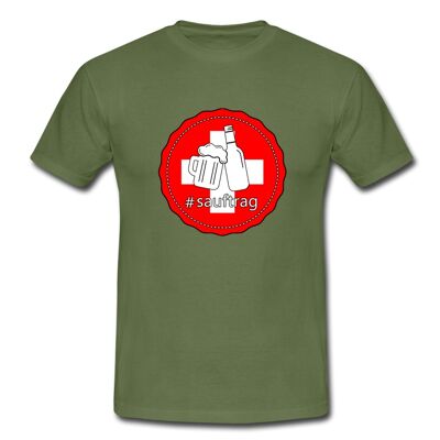 Sauftrag Schweiz T-Shirtilitärgrün