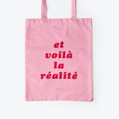 Cotton bag / Réalité "pink"