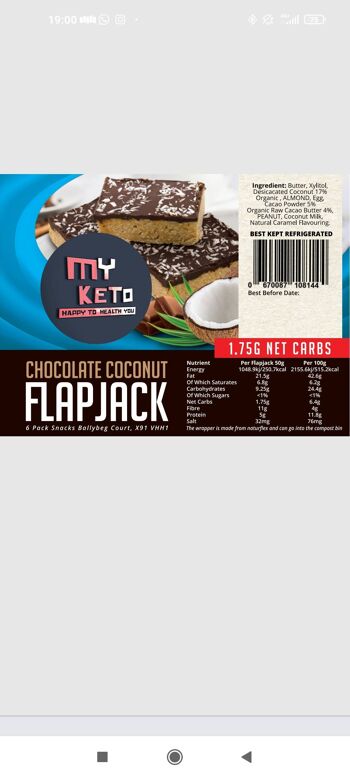 Flapjack au chocolat et à la noix de coco 3