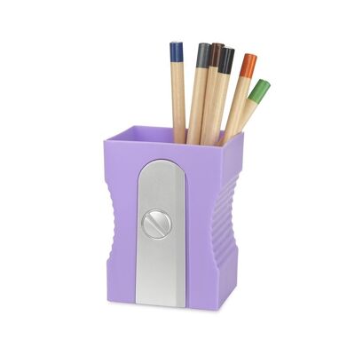 Porte-crayons - Pencil holder,Sharpener,mauve