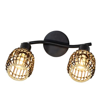 Latie rattan wall light - 2 lights