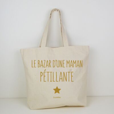 Bolsa de compras de bazar para una mamá brillante: regalo para el Día de la Madre, nacimiento, cumpleaños