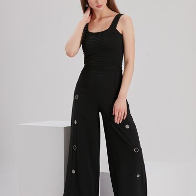 Tailored culotte trousers in black