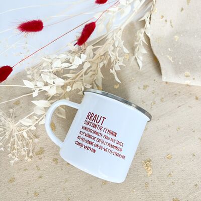Enamel Mug Bride | Nice gift idea for the bride to be