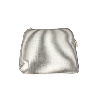 White striped Alphonse toiletry bag