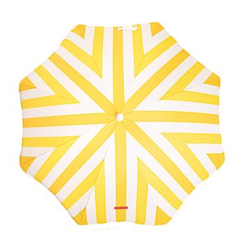 Parasol de Plage Protection UV50+ Extra Large Inclinable Jaune Larges Rayures - BRISBANE 3