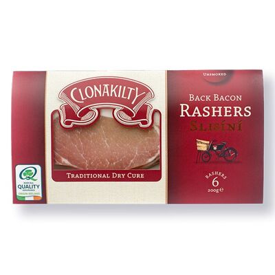 Clonakilty Traditional Dry Cure Rashers 200g