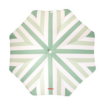 Parasol de terrasse extérieur vert, parasol de plage UPF 50+ Protection larges rayures 3